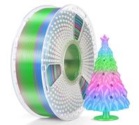 SUNLU Silk Rainbow Filament, Changement de couleur rapide tous les 8 mètres | Multicolore PL Filament, Longueur totale 330 mètres, Bobine de 1KG, Silk Rainbow Filament(Cyan-Magenta-Bleu）