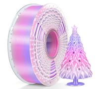 SUNLU Silk Rainbow PLA PLUS Filament, Changement de couleur rapide tous les 8 mètres, Multicolore PLA+ Filament, Longueur totale 330 mètres, Bobine de 1KG, Silk Rainbow Filament(Lilas-Violet)