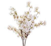 Sunm Boutique Lot de 3 Branches de Cerisier artificielles en Soie pour décoration de Mariage et d'intérieur