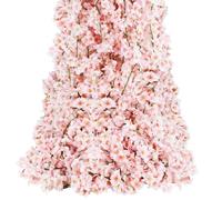 Sunm Boutique Lot de 4 guirlandes de Fleurs de Cerisier à Suspendre en Soie de Vigne Sakura pour décoration de fête de Mariage, Rose 70 cm