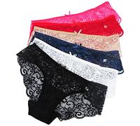 Sunm Boutique Multipack Lot de culottes en dentelle ultra fine pour femme, Lot de 6 - Multicolore - 1, M