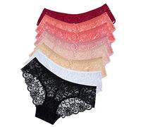 Sunm Boutique Multipack Lot de culottes en dentelle ultra fine pour femme, Lot de 8 - Multicolore 2, M