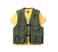 Sunma Homme/Femme Léger Multifonctionnel Multi-Poches Pêche Gilet Photographe Reporter Camping Veste