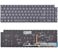 SUNMALL Clavier de rechange compatible avec Dell Inspiron 15 3510 3511 3515 5510 5515 5518, inspiron 16 7610, Latitude 3520, Vostro 15 3510 3515 3520 3525 7510 avec disposition américaine Gris allumé)