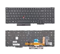 SUNMALL Clavier de rechange compatible avec Lenovo IBM ThinkPad E580 E585 E590 E595 L580 L590 T590 P52 P53 P53S P72 P73 avec rétroéclairage et trackpoint