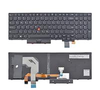 SUNMALL Clavier de remplacement compatible avec Lenovo IBM ThinkPad T570 T575 T580 P51S P52S avec rétro-éclairage 01ER582 01ER541 SN20M07934 01HX219 01HX259 SN20P41561