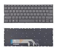 SUNMALL Clavier de remplacement compatible avec Lenovo Yoga 730-13IKB 730-13IWL, Yoga 530-14ikb, Flex 6-14ARR Flex 6-14IKB Series, gris, sans cadre, sans rétroéclairage