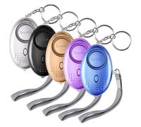 SUNMAY Alarme Personnelle, 5 Pièces 140DB Porte Cle Alarme d'urgence avec Torche Anti Agression avec Lumière LED for Femmes, Enfants, Personnes âgées