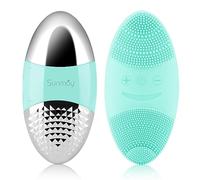 SUNMAY OVAL Brosse Nettoyante pour le Visage Sonique, Exfoliant pour le Visage en Silicone étanche avec Fonction Ionique pour un Nettoyage en Profondeur, une Exfoliation Douce et un Massage