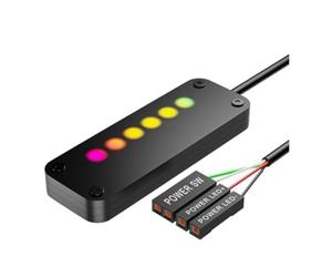 Sunmeit Contrôle de l'alimentation PC Contrôle coulissant tactile Alimentation PC Ordinateur de bureau Alimentation externe SW LED Marche Off avec câbles de 2 m