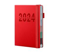 Sunmeit En 2024, le carnet de planification quotidienne est de 365 jours, le carnet d'horaire quotidien est une page et les fournitures sont rouges