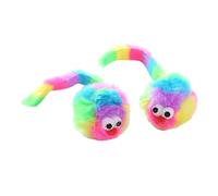Sunmeit Lot de 10 jouets en peluche arc-en-ciel en forme de lapin avec rattonite résistant aux morsures