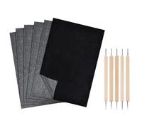 Sunmeit Lot de 200 feuilles de papier de transfert carbone 29 x 21 cm A4 avec stylet de gaufrage Noir