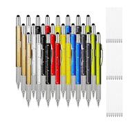 Sunmeit Lot de 24 stylos multifonctions 6 en 1 et 24 recharges d'encre, tournevis, stylos en cadeau