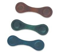 Sunmeit Lot de 3 marque-pages magnétiques en cuir, faits à la main, multicolores