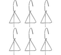 Sunmeit Lot de 6 cintres pour pots de fleurs en terre cuite, crochets muraux en métal pour plantes de jardin, couleur argentée