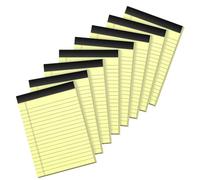 Sunmeit Lot de 8 blocs-notes de 21,6 x 27,9 cm, bloc-notes larges lignés, blocs de papier jaune pour l'école, le bureau
