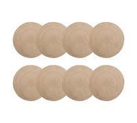 Sunmeit Lot de 8 sets de table ronds tissés résistants, sets de table en fil de coton, coussin isolant pour la maison, dessous de verre