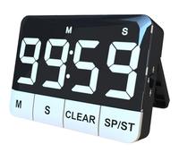 Sunmeit Minuterie de Cuisine, Compte à Rebours de Minuterie de Cuisine NuméRique Forte de 120 DB avec Affichage LED, Compte à Rebours MagnéTique, Compte à Rebours