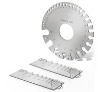 Sunmeit Outil de mesure de calibre de fil et outil d'épaisseur de calibre, lames en métal en acier inoxydable Jauge d'épaisseur de matériau de soudure double face