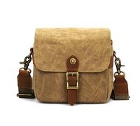Sunmeit Toile SLR Appareil Photo Sac Mini Sacs de Messager Imperméable Résistant À L'usure Épaule Photographie Sacs À Dos Kaki, kaki, Talla única