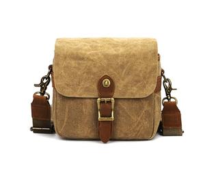 Sunmeit Toile SLR Appareil Photo Sac Mini Sacs de Messager Imperméable Résistant À L'usure Épaule Photographie Sacs À Dos Kaki, kaki, Talla única