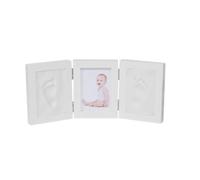 Sunmeit Triptyque de photos sans couverture avec empreinte de main pour nouveau-né avec kits en argile, souvenirs DIY pour cadeau