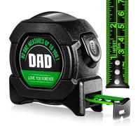 SunmeiTrad Cadeau de fête des pères, cadeau de Noël, d'anniversaire de mariage de la part de sa fille, fils ruban à mesurer (5 m, noir)