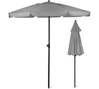 SUNMER Parasol de plage 2 m | Parasol de plage | Parasol de jardin | Parasol d'extérieur | Avec mécanisme d'inclinaison, gris, 2 m, 2M US