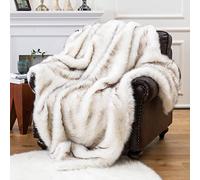 SUNMME Couverture Fluffy Doux et Chaud,Plaid Couverture Fausse Fourrure,Couverture en Fourrure de Luxe légère,Couverture de Chevet,Très Confortable et Luxueux