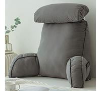 SUNMME Oreiller de Lecture avec accoudoirs,Coussin de Soutien du Dos avec Polochon Support Lombaire,Idéal pour Travailler,Lire ou Jouer sur Le Lit/Canapé/Sol,75×40×50CM/29.53×15.75×19.69in