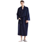 SUNMME Peignoir Pyjama Grande Taille pour Femme Kimono Long Chaud en Flanelle d'hiver pour Homme