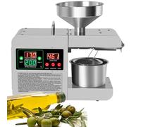 SUNMME Presse à Huile Automatique, Presse à Huile électrique à Froid/Chaud, Presse à Huile en Acier Inoxydable, Huile d'olive, Huile De Noix De Coco, Huile De Colza