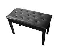SUNMME Tabouret de Piano Confortable avec Rangement pour partitions, Coussin Doux en Cuir synthétique rembourré, pour Un Usage Domestique et pédagogique, Noir (Taille Unique)