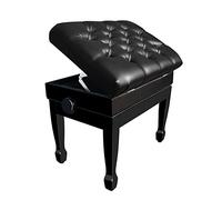 SUNMME Tabouret de Piano en Similicuir avec Compartiment de Rangement, Structure en Bois Massif, capacité de Charge jusqu'à 200 kg, Dimensions 60 x 40, Hauteur réglable de 48 à 58 cm.