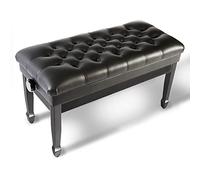 SUNMME Tabouret de Piano en Similicuir Deluxe Duo, Banc d'artiste réglable en Hauteur avec Compartiment de Rangement pour la Musique et Magnifique Pied en Fer à Cheval, Forte capacité de Charge