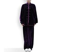 SUNMME Tenue martiale en Velours doré pour Femmes, Uniforme de Tai Chi à Manches Longues de Kung Fu pour Hommes, adapté aux Exercices matinaux Wing Chun Taekwondo