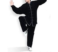 SUNMME Tenue martiale en Velours doré pour Femmes, Uniforme de Tai Chi à Manches Longues de Kung Fu pour Hommes, adapté aux Exercices matinaux Wing Chun Taekwondo