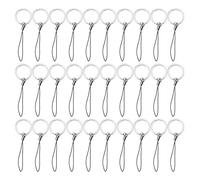 Sunmns - Porte-clés de type anneau ouvert avec cordons en nylon pour clé USB, lecteurs MP3, MP4, localisateur de clés et badge pour carte d'identité - lot de 30