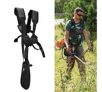 SUNMON 4119 710 9001 Sangle de désherbage - Harnais de débroussailleuse à double épaule avec cordon en nylon résistant pour débroussailleuse STHIL FS KM Series (noir)