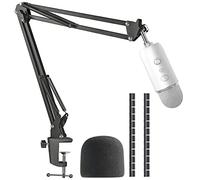 Sunmon Bras de micro Yeti avec filtre anti-pop, compatible avec microphone Blue Yeti, Blue Yeti Pro USB avec manchon de câble