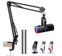 SUNMON Bras de perche - Bras de micro en métal avec adaptateur 3/8" à 5/8", support de microphone K688 avec manchon de câble