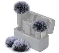 SUNMON DJI Lot de 4 housses en fourrure pour microphone sans fil DJI avec filtre anti-bruit pour microphone sans fil DJI