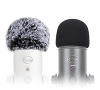 SUNMON Lot de 2 Blue Yeti Filtres Anti-Pop, Mousse pour Microphone à Condensateur Blue Yeti Pro Housse Coupe-Vent, Bonnettes Anti-Vent Intérieur et Extérieur