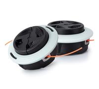 SUNMON Lot de 2 têtes de débroussailleuse compatibles avec Stihl AutoCut C26-2, tête de débroussailleuse à double ligne avec filetage M10 x 1 mm, tête de débroussailleuse pour la plupart des tondeuses