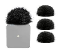SUNMON Lot de 4 bonnettes en fourrure pour microphone Rode Wireless Go 2, pour Rode Wireless Pro/Rode Wireless ME/VideoMic Pro Fluff Pare-brise pour réduction du bruit de fond et vent