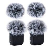 SUNMON Lot de 4 filtres anti-pop en mousse pour microphone DJI Mini (noir et blanc)