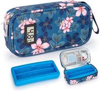 SUNMON Pochette Insuline Isotherme avec Affichage de Température | Pochette Stylos à Insuline, Trousse Isotherme Insuline, Glacière Insuline Voyage Convient Aux Stylos/Flacons Insuline