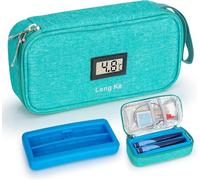 SUNMON Pochette Insuline Isotherme avec Affichage de Température | Pochette Stylos à Insuline, Trousse Isotherme Insuline, Glacière Insuline Voyage Convient Aux Stylos/Flacons Insuline