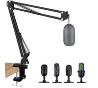 SUNMON Razer Seiren Bras de support pour micro avec housse en mousse pare-brise, compatible avec Razer Seiren MiniV3, V3 Chroma, V2 X, V2 Pro, Mini microphone USB